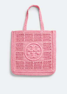 Сумка-тоут Tory Burch Ella Hand-Crocheted, розовый