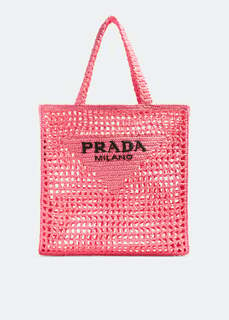 Сумка-тоут Prada Raffia, розовый