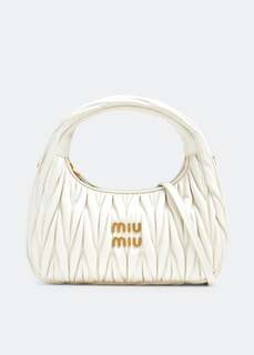 Сумка Miu Miu Wander Matelassé Mini Hobo, белый