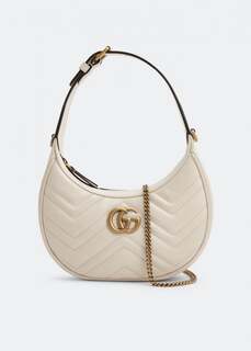 Сумка Gucci GG Marmont Half-Moon-Shaped Mini, белый