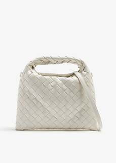 Сумка Bottega Veneta Mini Hop Hobo, белый