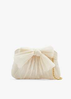 Клатч Loeffler Randall Rochelle Mini Bow, белый