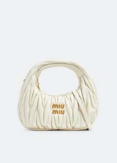 Сумка Miu Miu Wander Matelassé Hobo Mini, белый