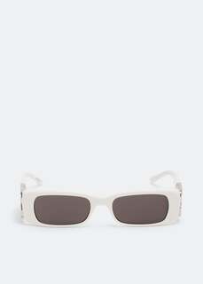 Солнцезащитные очки Balenciaga Dynasty Rectangle, белый