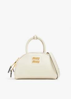 Сумка Miu Miu Leather Top-Handle, белый