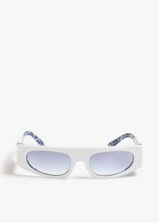 Солнцезащитные очки Dolce&amp;Gabbana Majolica-Print, белый