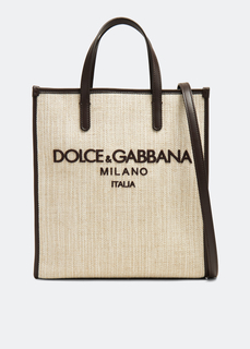 Сумка-шоппер Dolce&amp;Gabbana Small Structured Canvas, бежевый