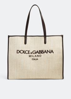 Сумка-шоппер Dolce&amp;Gabbana Logo Large, бежевый