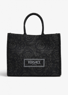 Сумка-тоут Versace Barocco Athena Large, черный