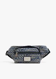 Поясная сумка Dolce&amp;Gabbana Small Jacquard, синий