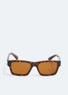 Солнцезащитные очки Prada Square Frame, коричневый