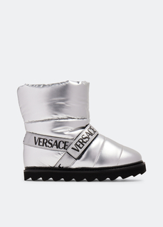 Ботинки Versace Logo Tape Snow, серебряный