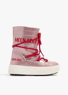 Ботинки Moon Boot Jtrack Tube Glitter, розовый