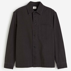 Рубашка H&amp;M Regular Fit Twill, темно-коричневый H&M