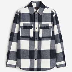 Верхняя рубашка H&amp;M Checked, черный/белый H&M