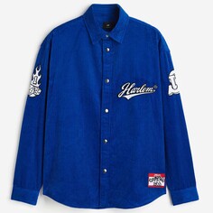 Верхняя рубашка H&amp;M Harlem Oversized Fit Corduroy, ярко-синий H&M