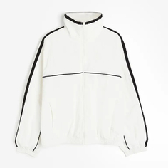 Куртка H&amp;M Nylon Windbreaker, кремовый/черный H&M