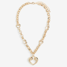 Ожерелье-подвеска H&amp;M Heart-pendant, золотистый H&M