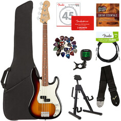 Бас-гитара Fender Player Precision Bass, Pau Ferro - 3 цвета Sunburst с сумкой для переноски 0149803500-COMBO-STD