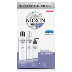Nioxin System 5 набор: шампунь для редеющих волос, 300 мл + кондиционер, 300 мл + уход, 100 мл