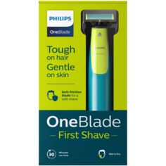 Philips OneBlade First Shave QP2515/16 комплект: бритва 1 шт + зарядное устройство 1 шт.