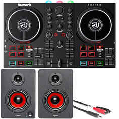 2-канальный DJ-контроллер Numark Party Mix II с мониторами HD3 и кабелями Headliner NUM-PARTY-MIXII
