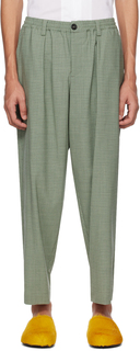 Зеленые укороченные брюки Marni