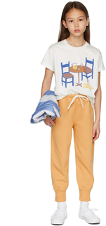Детские оранжевые брюки для отдыха с логотипом TINYCOTTONS