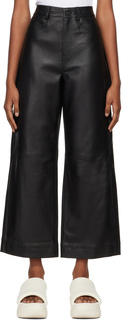 Черный - Кожаные брюки-кюлоты Proenza Schouler White Label