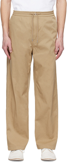 Бежевые прямые брюки Solid Homme