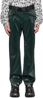 Зеленые брюки из глянцевой искусственной кожи &apos;ATT1%TUDE&apos; Always 99%IS- 99percentis