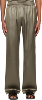 Серо-коричневые блестящие спортивные брюки Filippa K