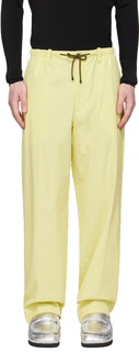 Желтые брюки с кулиской Dries Van Noten