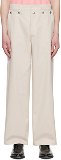 Серо-коричневые брюки с заклепками System