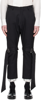 Черные классические бандажные брюки Sulvam