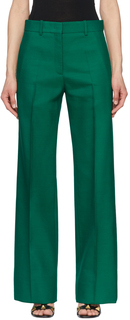 Зеленые шерстяные брюки Valentino