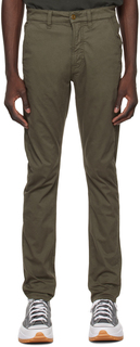 Серо-коричневые облегающие брюки Adam Nudie Jeans
