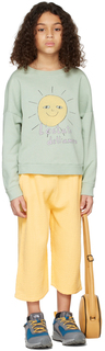 Детские желтые хлопковые брюки с цветочным принтом The Campamento