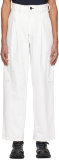 Белые армейские брюки карго ABAGA VELLI