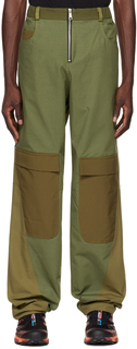 Зеленые брюки карго со вставками SPENCER BADU