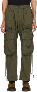 Зеленые брюки карго с кулиской Dsquared2