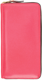 Розовый бумажник Super Fluo на молнии Comme des Garçons Wallets