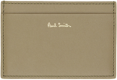 Зеленая визитница с фирменной полосой Paul Smith