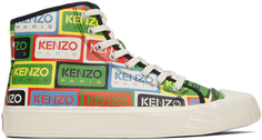 Кроссовки с разноцветным логотипом Kenzo