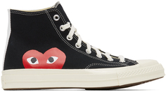 Черные высокие кроссовки Converse Edition Half Heart Chuck 70 Comme des Garçons Play