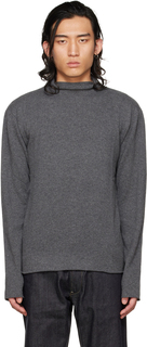 Серый свитер с круглым вырезом Jil Sander