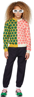 Детский многоцветный свитер с круглым вырезом Marni