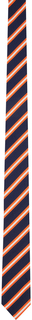 Темно-сине-оранжевый галстук в полоску Thom Browne