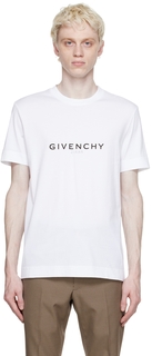 Белая двусторонняя хлопковая футболка Givenchy