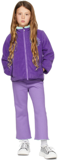 Детская фиолетовая двусторонняя флисовая куртка на молнии Mardi Mercredi Les Petits